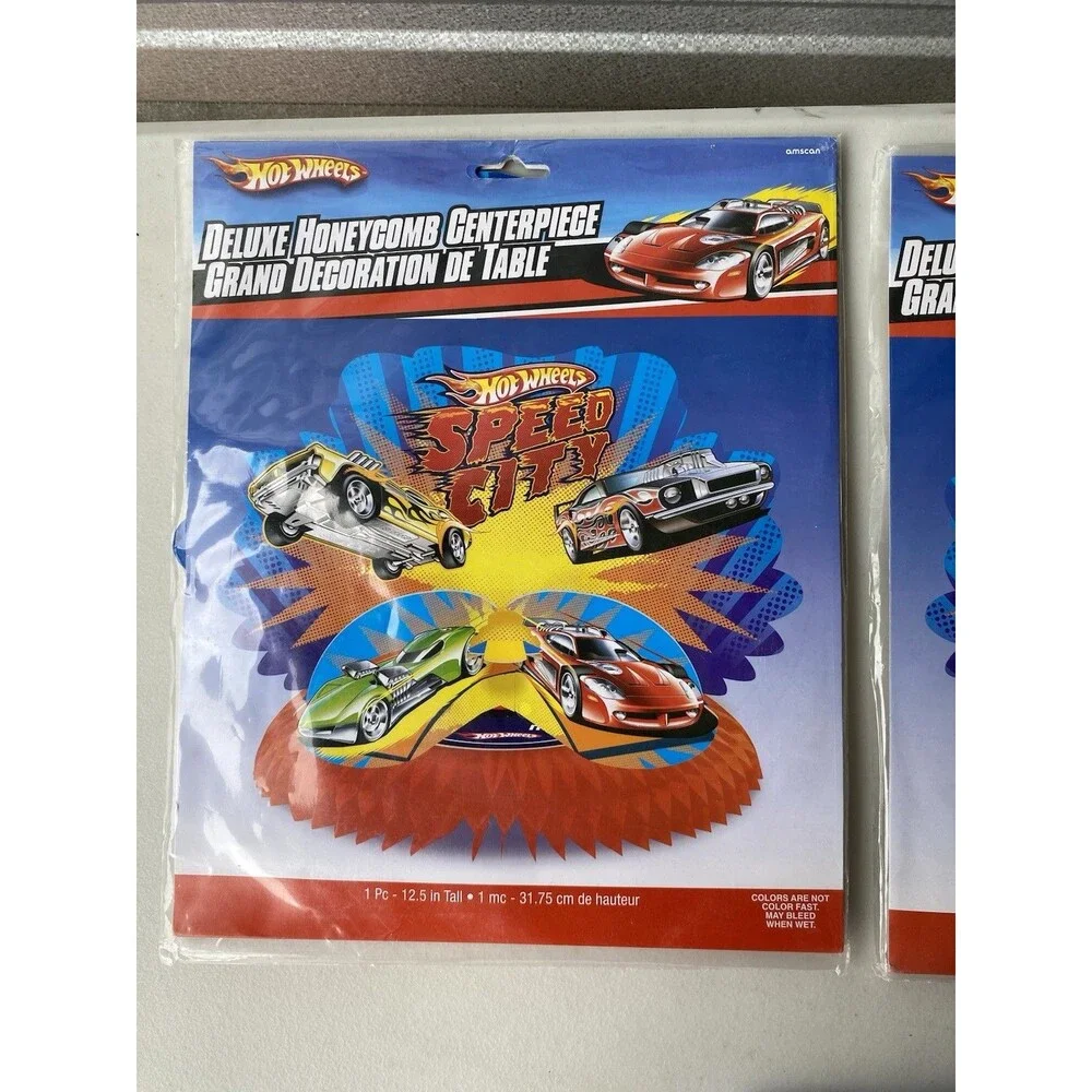 Hot wheels speed city Birthday Party Lot Amscan 2009 Centerpiece Streamer